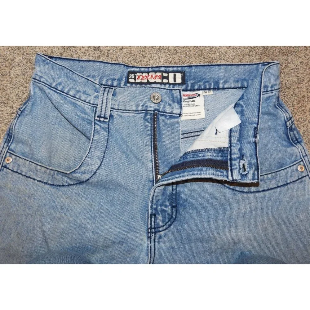 JNCO Twin Cannon Classic Wide Leg Jeans Mens 32x32 Antique Wash Y2K Baggy Skater - Picture 11 of 13